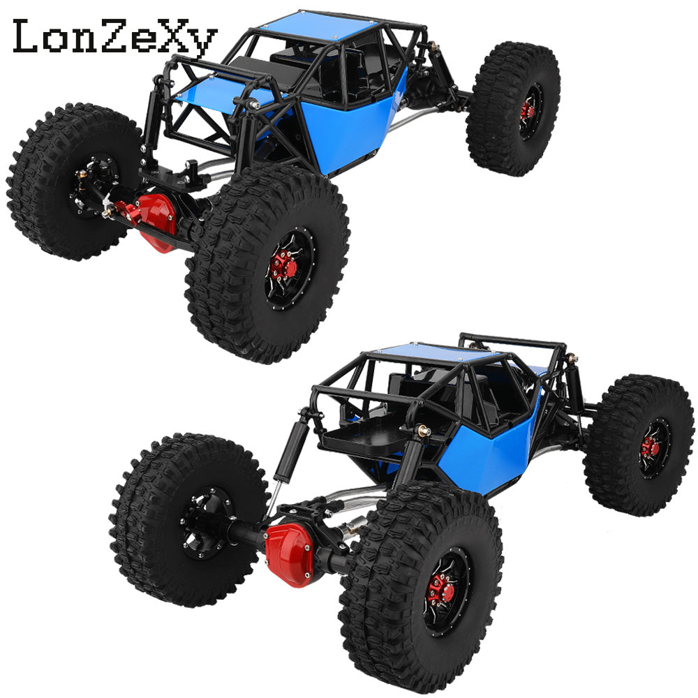 LONZEXY Wheelbase 310mm Frame Chassis+Nylon Tube Roll Cage for SCX10 TRX4（Wheels）