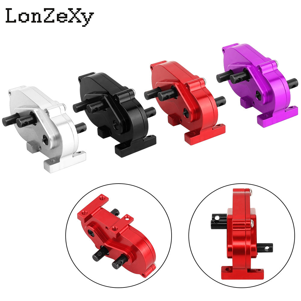 LONZEXY 2 Gearbox Transmission+Gear Skid Plate fo SCX10 I II III Capra TRX4