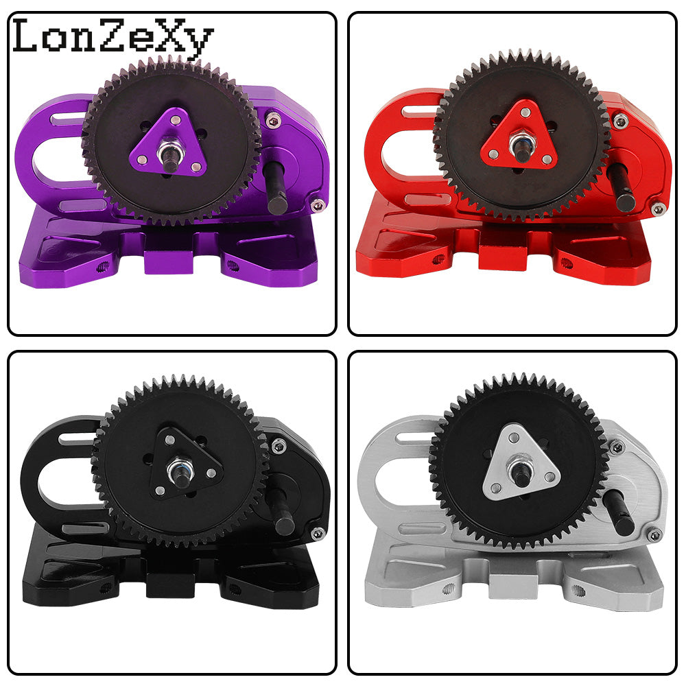 LONZEXY Transmission with Gear Skid Plate for 1/10 SCX10 I II III Capra TRX4