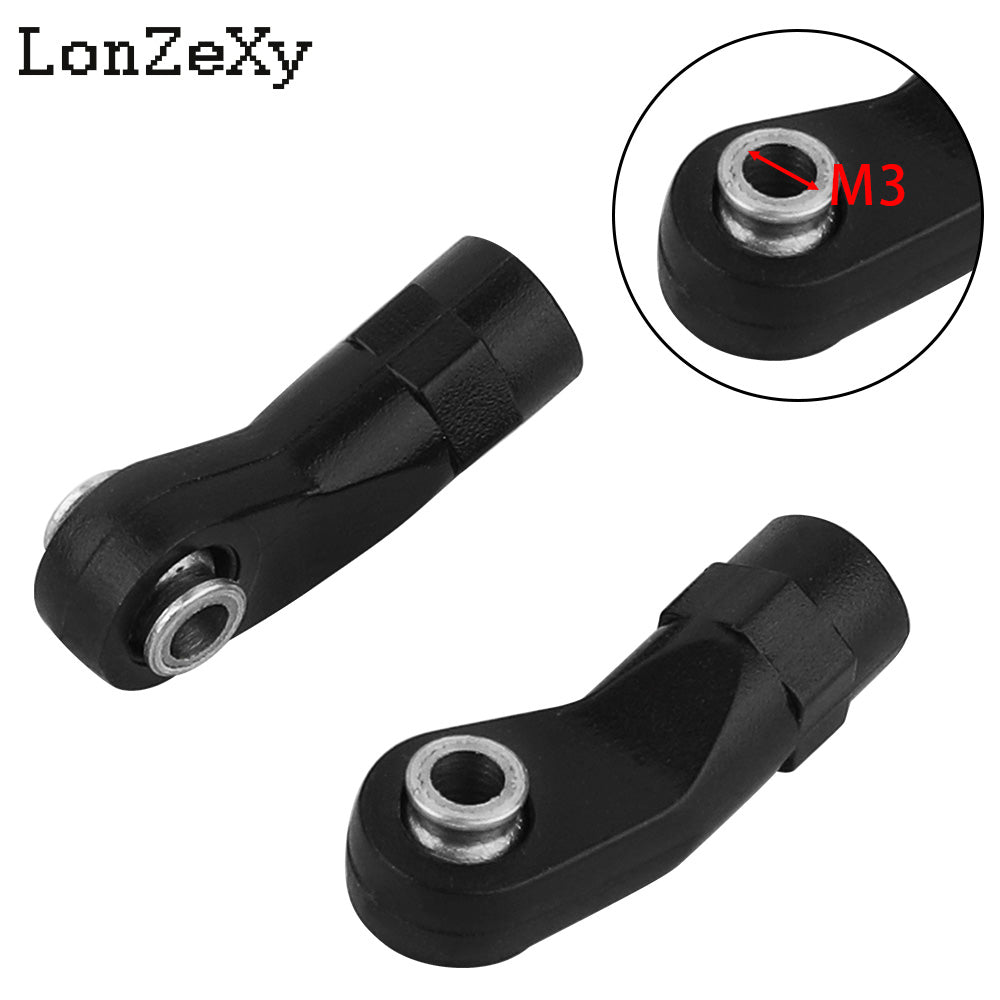 LONZEXY 10pcs Link Rod End  Ball Joint Head For Traxxas 1/10