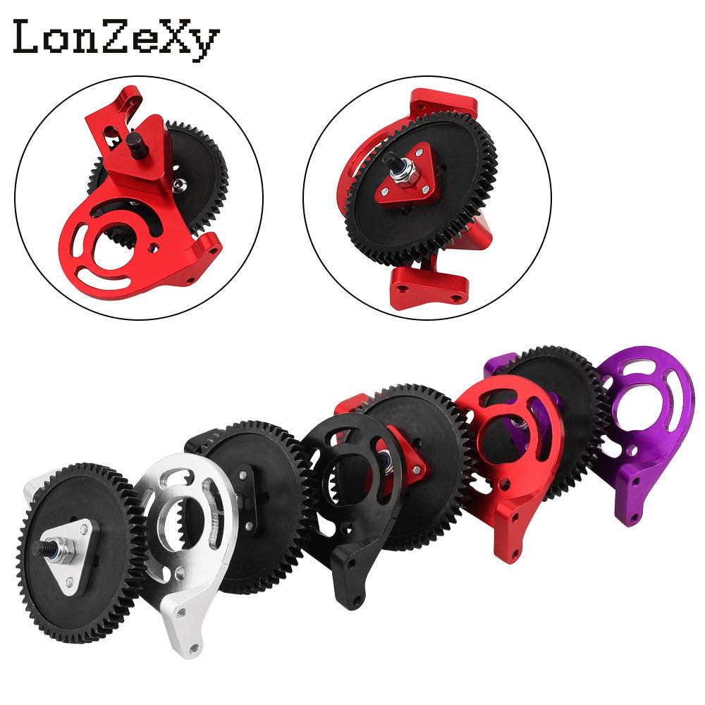 LONZEXY 2 Gearbox Transmission+Gear Skid Plate fo SCX10 I II III Capra TRX4