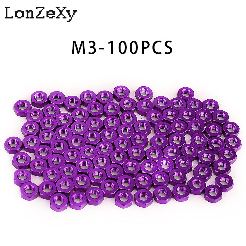 LONZEXY Hex Nut Stainless Steel 304(18-8) Metric Hexagon Nut 100 pcs