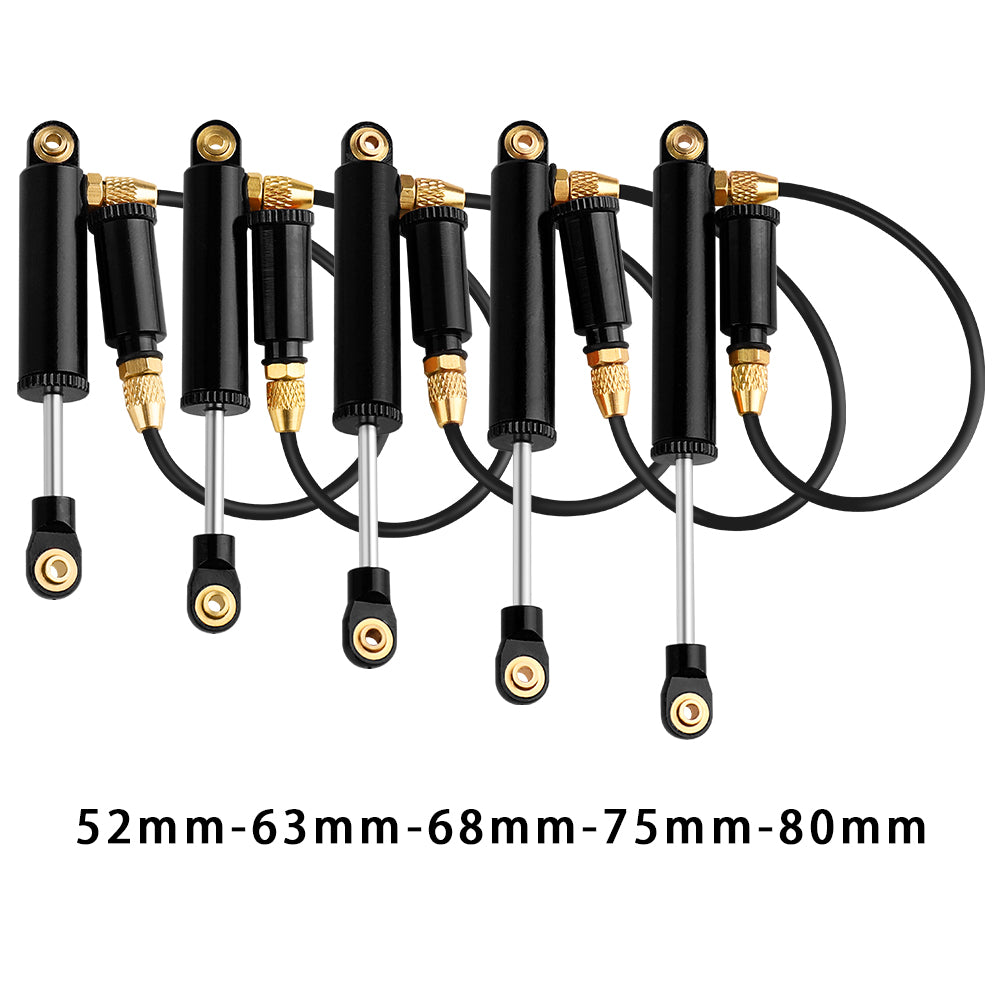 LonZeXy 4PCS Remote Reservoir Negative Pressure Shock Absorber 56/63/68/75/80mm Oil Damper For Traxxas TRX4M 1/18 RC Crawler Car Upgrade Aluminum Suspension Parts