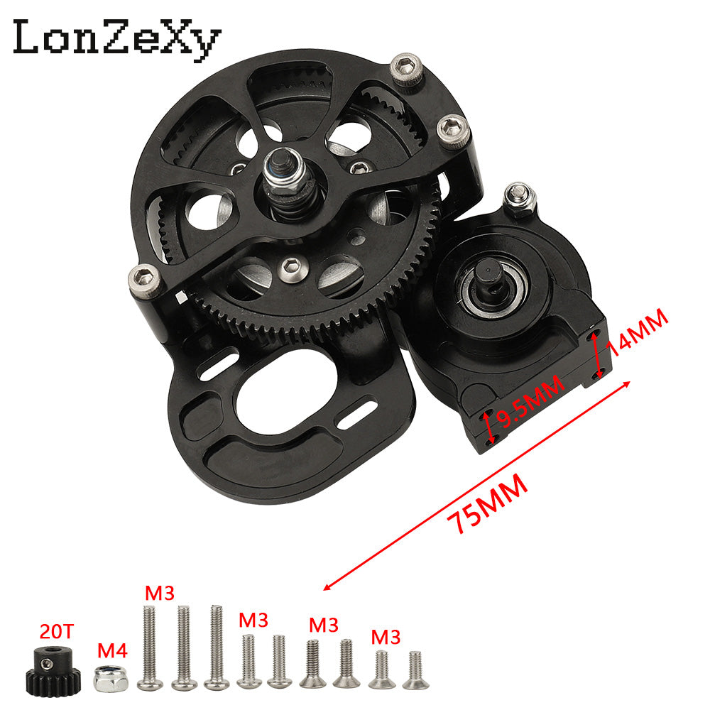 LONZEXY Metal Forward Transmission Gearbox for SCX10 & SCX10 II