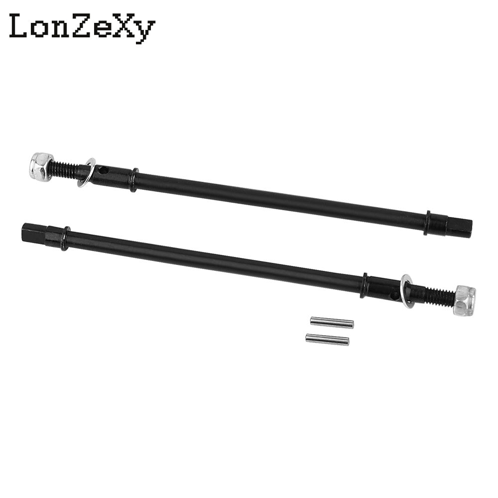LONZEXY Front & Rear Steel Drive Shaft for SCX10 II