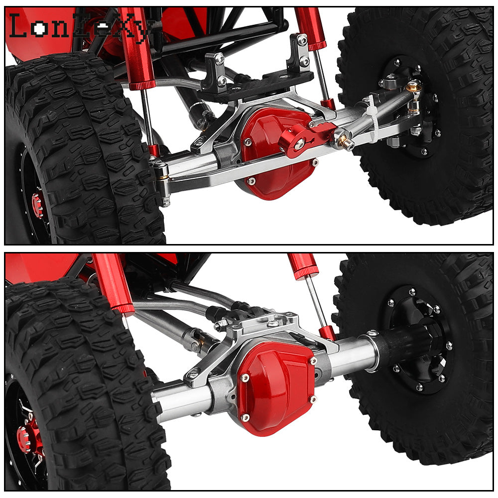 LONZEXY Wheelbase 310mm Frame Chassis+Nylon Tube Roll Cage for SCX10 TRX4（Wheels）