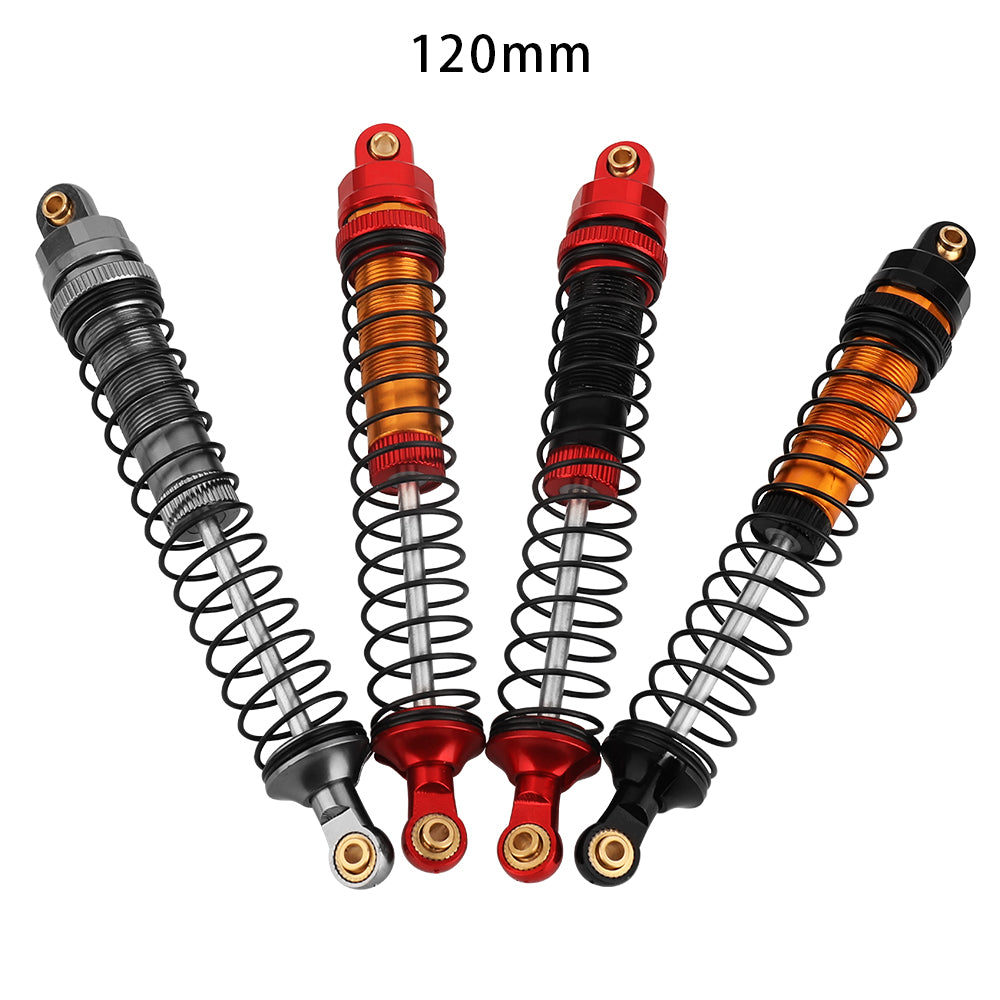 LonZeXy 4PCS Aluminum Oil Shock Absorber 70/80/90/100/110/120mm Adjustable Damper For Axial SCX10 I II III TRX4 D90 1/10 RC Rock Crawler Upgrade Parts