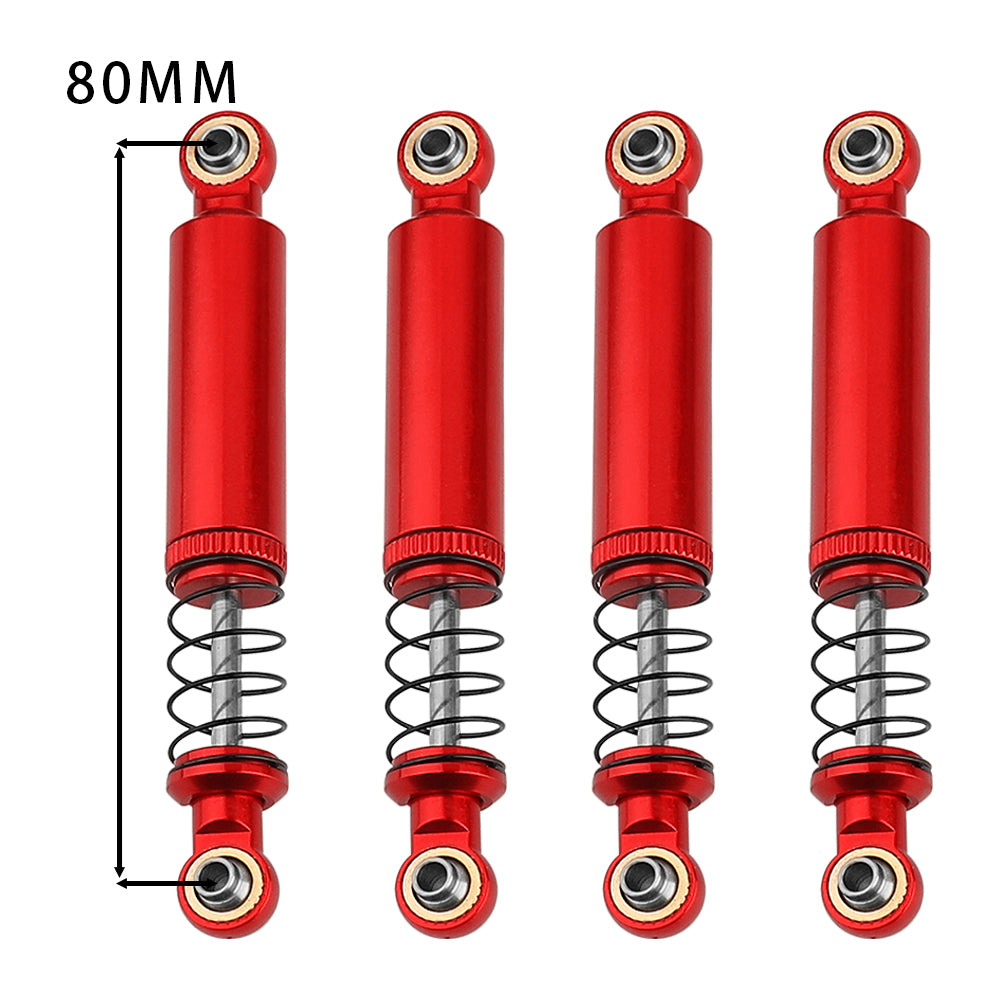 LonZeXy 1/10 RC Crawler Aluminum Oil Shock Absorber 70 80 90 100 110mm Adjustable Damper 4PCS For Axial SCX10 TRX4 D90 RC Off Road Car Upgrade Parts