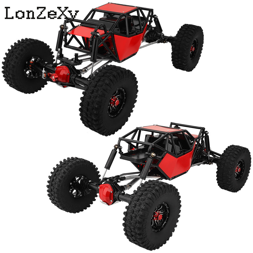 LONZEXY Wheelbase 310mm  Frame Chassis+Nylon Tube Roll Cage for SCX10