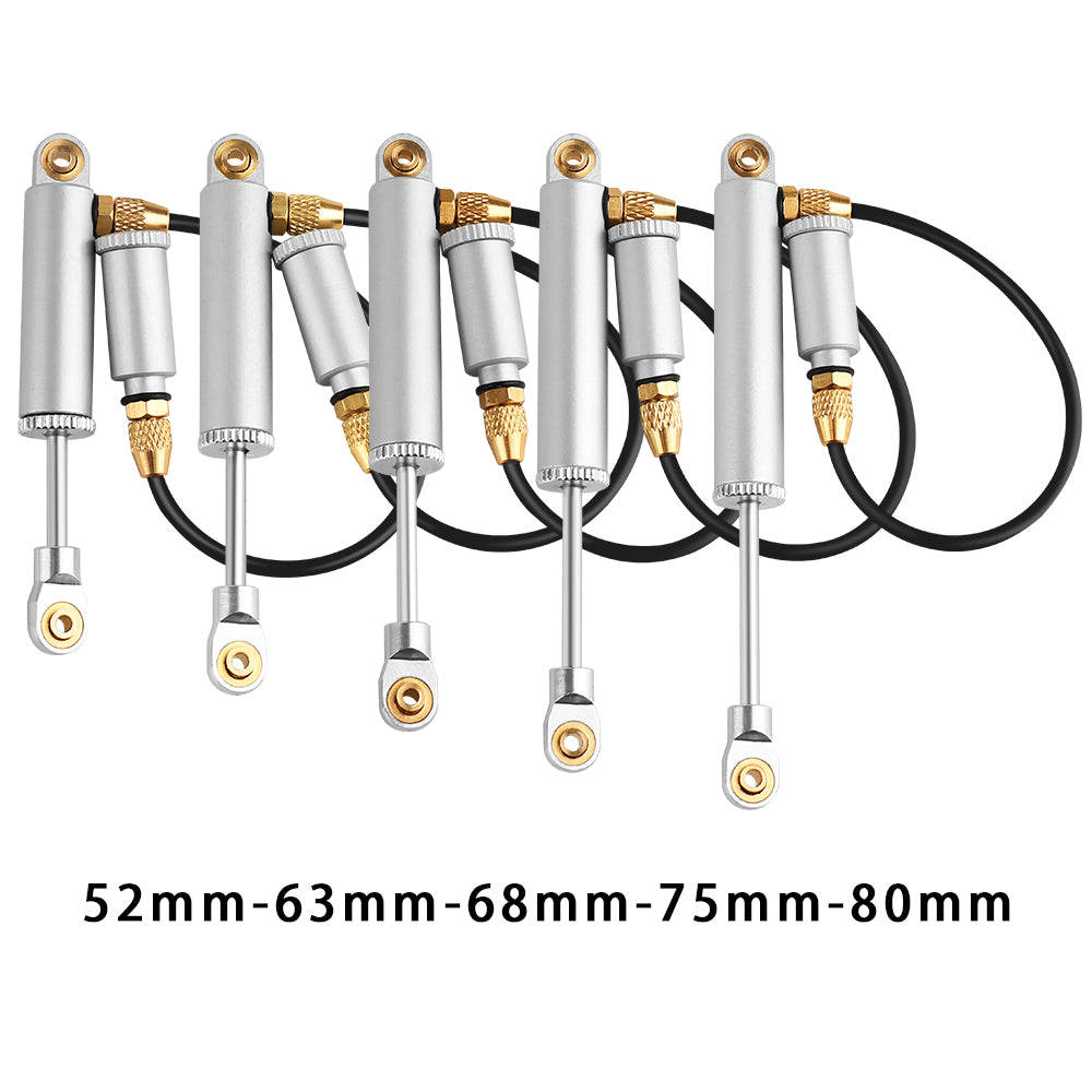 LonZeXy 4PCS Remote Reservoir Negative Pressure Shock Absorber 56/63/68/75/80mm Oil Damper For Traxxas TRX4M 1/18 RC Crawler Car Upgrade Aluminum Suspension Parts
