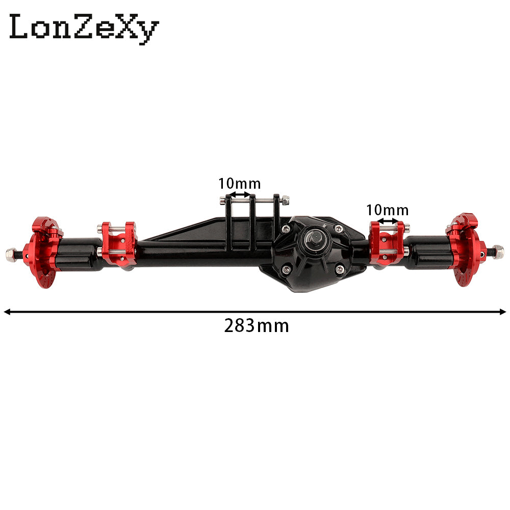 Lonzexy Aluminum Complete Front & Rear Axle Set for Axial RBX10 Ryft 1/10 RC Upgrade Parts