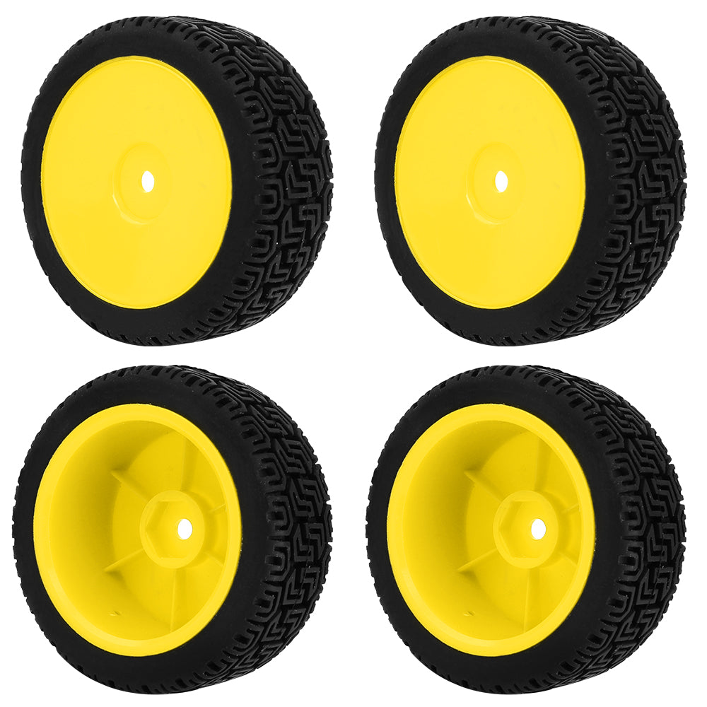 1/10 RC On-Road Buggy Wheels 37g All-Terrain Rubber Tires Multi Color Rim RC Car Racing Upgrade Parts