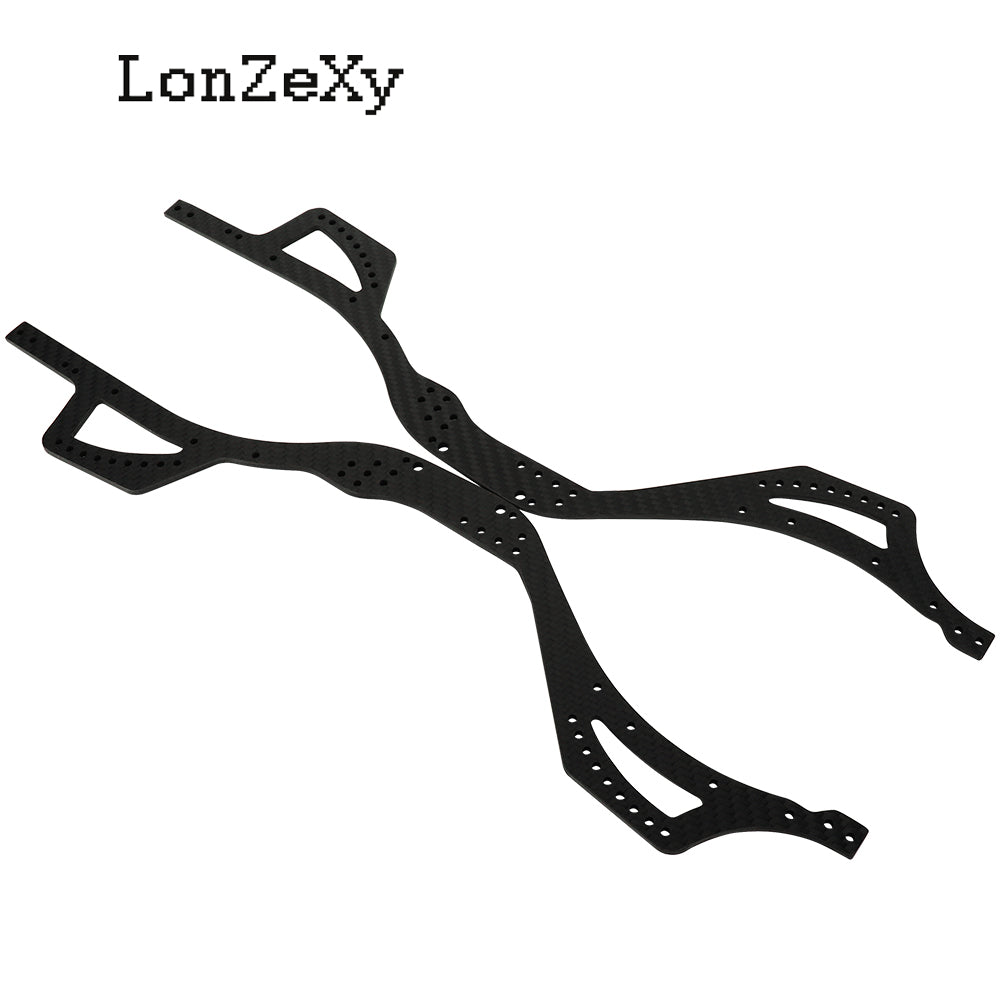 LONZEXY Carbon Fibre Chassis Kit Frame Rails for SCX10 PRO