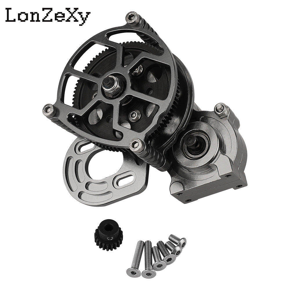 LONZEXY Metal Transmission Gearbox+Motor for SCX10
