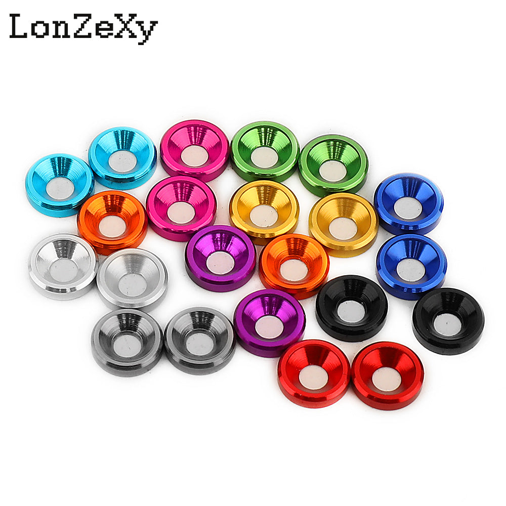 LONZEXY M3 M4 M5 M6 M8 Aluminum Alloy Spacer+Flat Washer 20 PCS
