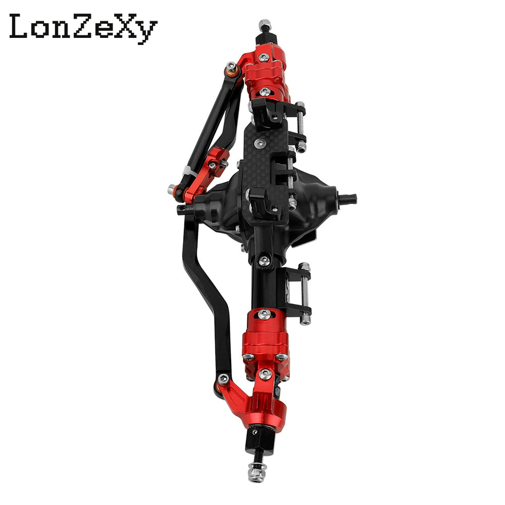 LONZEXY Metal Front Rear Axle Servo Steering Rod for SCX10 II