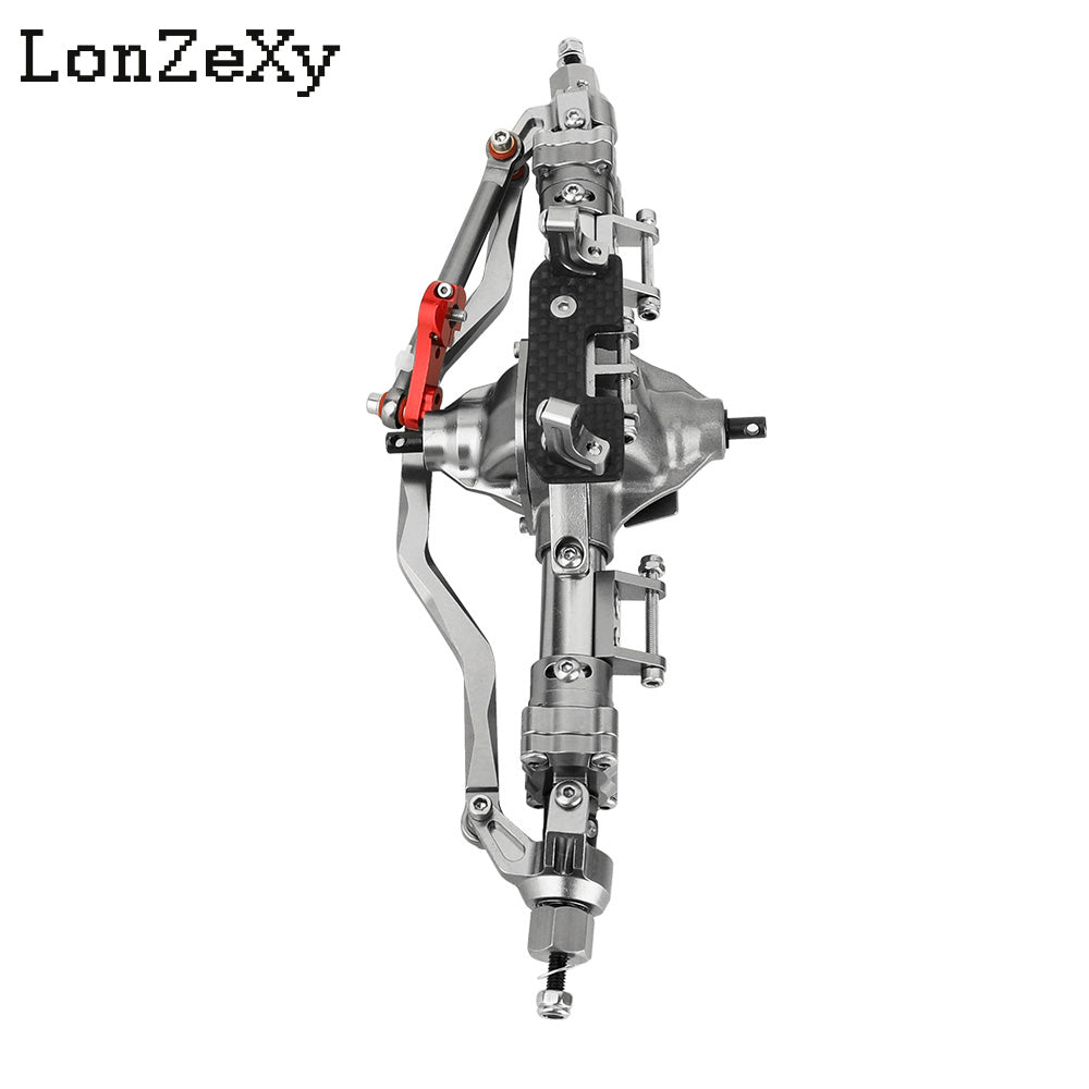 LONZEXY Metal Front Rear Axle Servo Steering Rod for SCX10 II