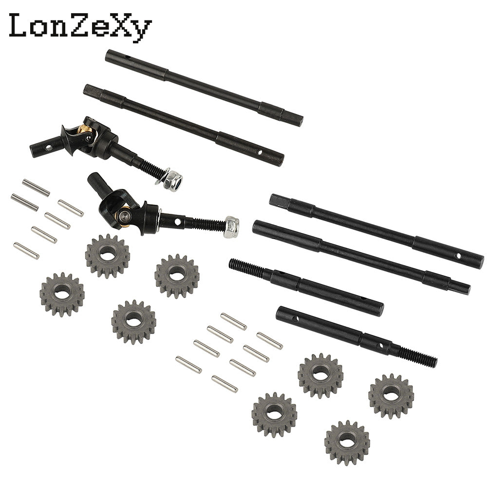LONZEXY Axle Shaft with Gear for 1/10 SCX10 III