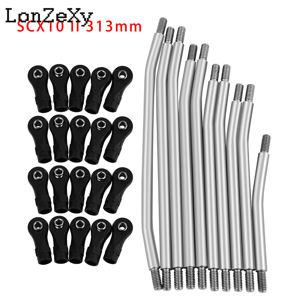 Stainless Steel Connecting Rod for 1/10 RC Axial SCX10 II AX90046 AX90047 Rock Climbing Car Metal Upgrade Parts