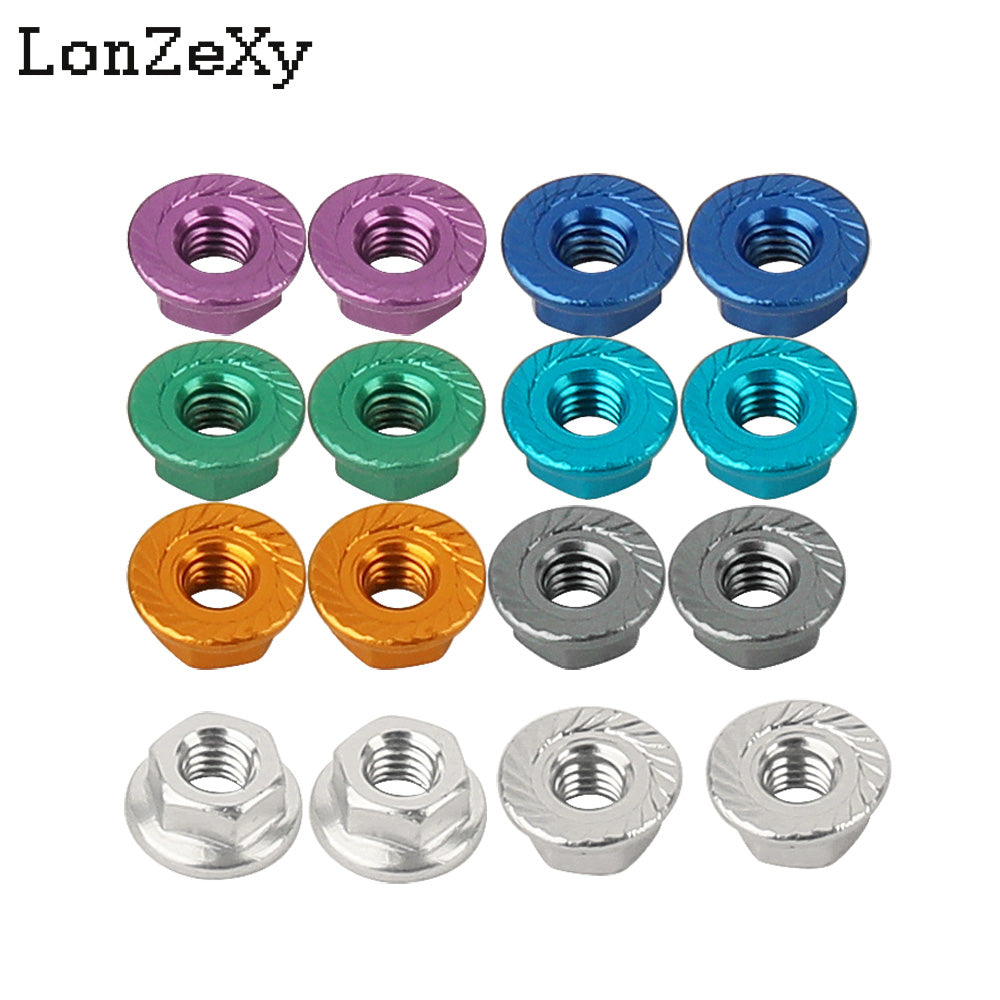 LONZEXY Aluminum Lock Nuts  with Flange Nylon Insert  for RC