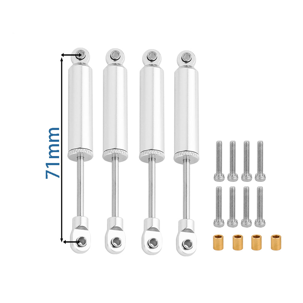 LonZeXy 4PCS Internal Oil Shock Absorber 53/59/65/71/77mm Damper For Traxxas TRX4M 1/18 RC Crawler Aluminum Suspension Upgrade Parts
