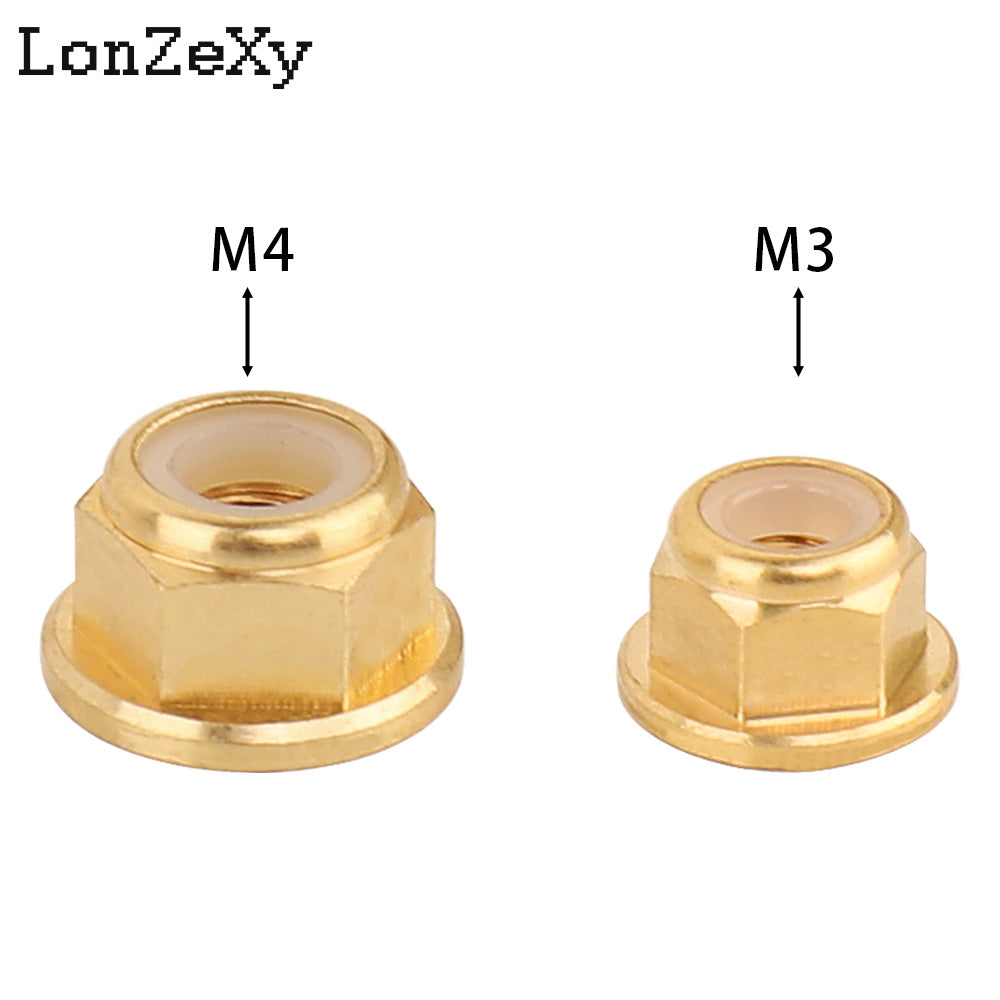 LONZEXY Flange Lock Nuts Nylon Inserted Hex Lock 30pcs