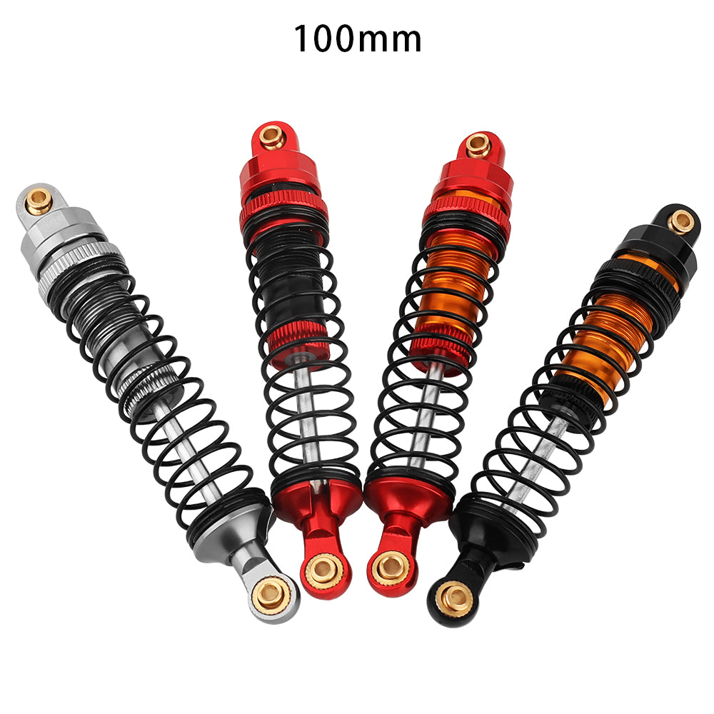 LonZeXy 4PCS Aluminum Oil Shock Absorber 70/80/90/100/110/120mm Adjustable Damper For Axial SCX10 I II III TRX4 D90 1/10 RC Rock Crawler Upgrade Parts