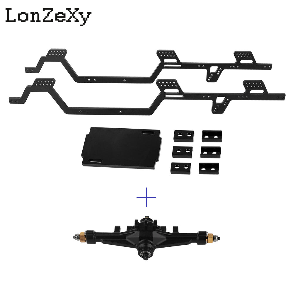 LONZEXY 6*6 Aluminum Aolly  Chassis Kit Frame Girder DIY For 1/18 TRX4m