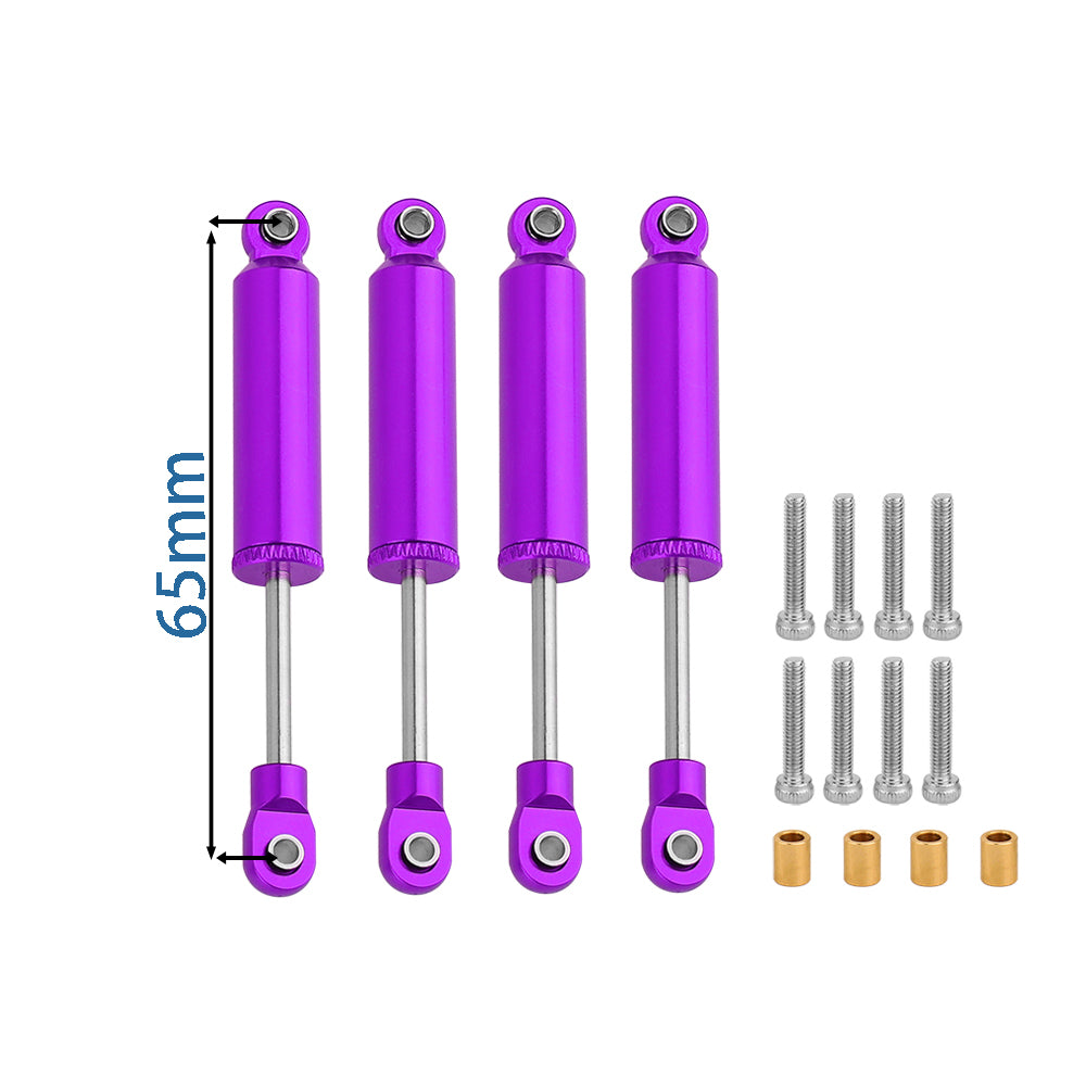 LonZeXy 4PCS Internal Oil Shock Absorber 53/59/65/71/77mm Damper For Traxxas TRX4M 1/18 RC Crawler Aluminum Suspension Upgrade Parts