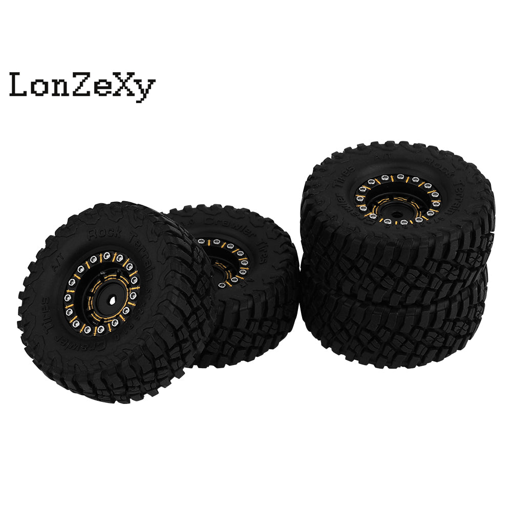 LONZEXY Wheel Tires Set Swamp Claw Mud Tires for SCX10