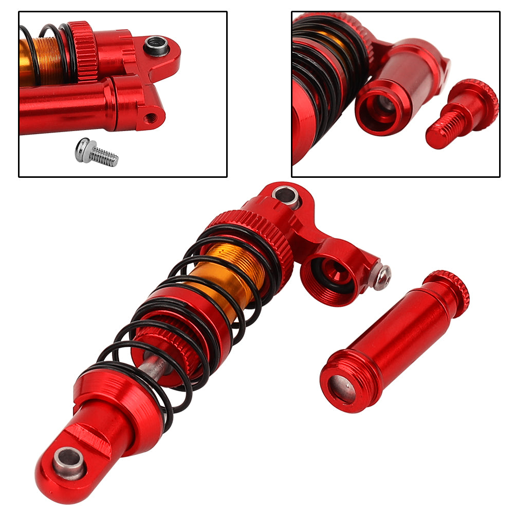 LonZeXy 4PCS 1/10 RC Crawler Piggyback Oil Shock Absorber 70/80/90/100/110/120mm Adjustable Damper For Axial SCX10 TRX4 D90 RC Off-Road Car Upgrade Parts