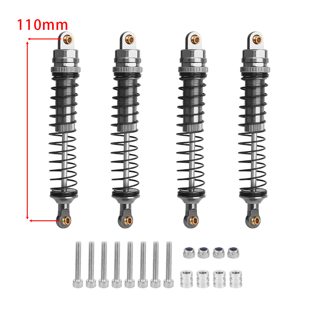LonZeXy 4PCS Aluminum Oil Shock Absorber 70/80/90/100/110/120mm Adjustable Damper For Axial SCX10 I II III TRX4 D90 1/10 RC Rock Crawler Upgrade Parts