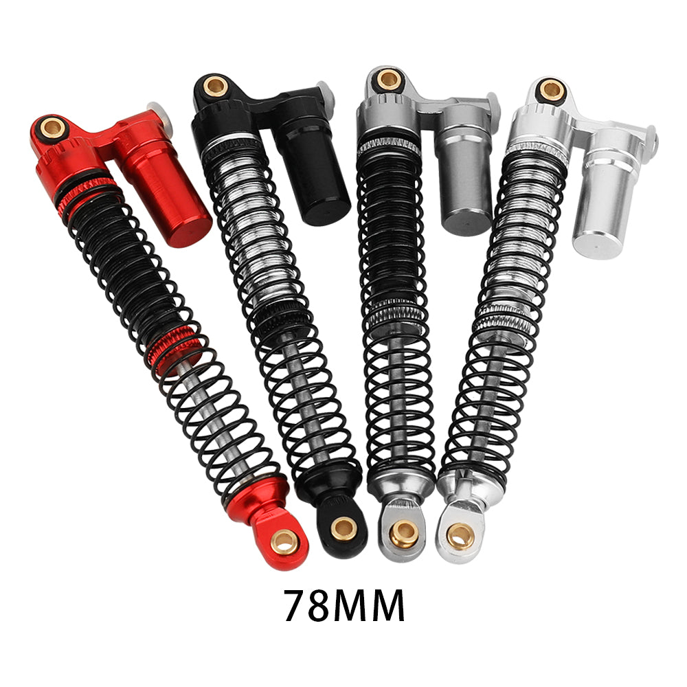 LonZeXy 4PCS New Oil Shock Absorber 53/59/66/78mm Piggyback Damper For Traxxas TRX4M 1/18 RC Crawler Adjustable Aluminum Suspension Upgrade Parts