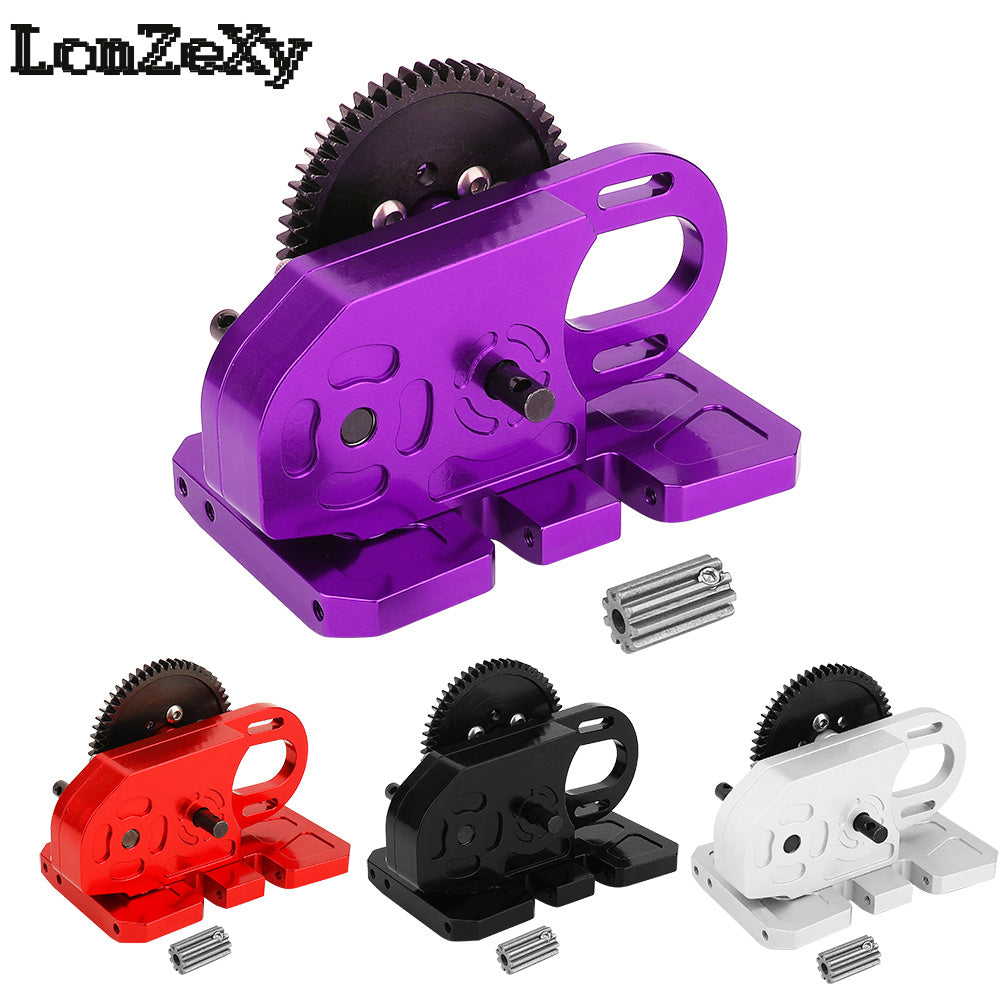 LONZEXY Transmission with Gear Skid Plate for 1/10 SCX10 I II III Capra TRX4