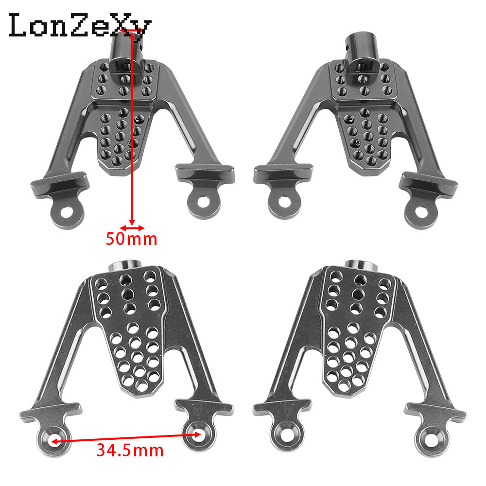 LONZEXY Aluminum Shock Bracket Mount 4pcs for SCX10 II