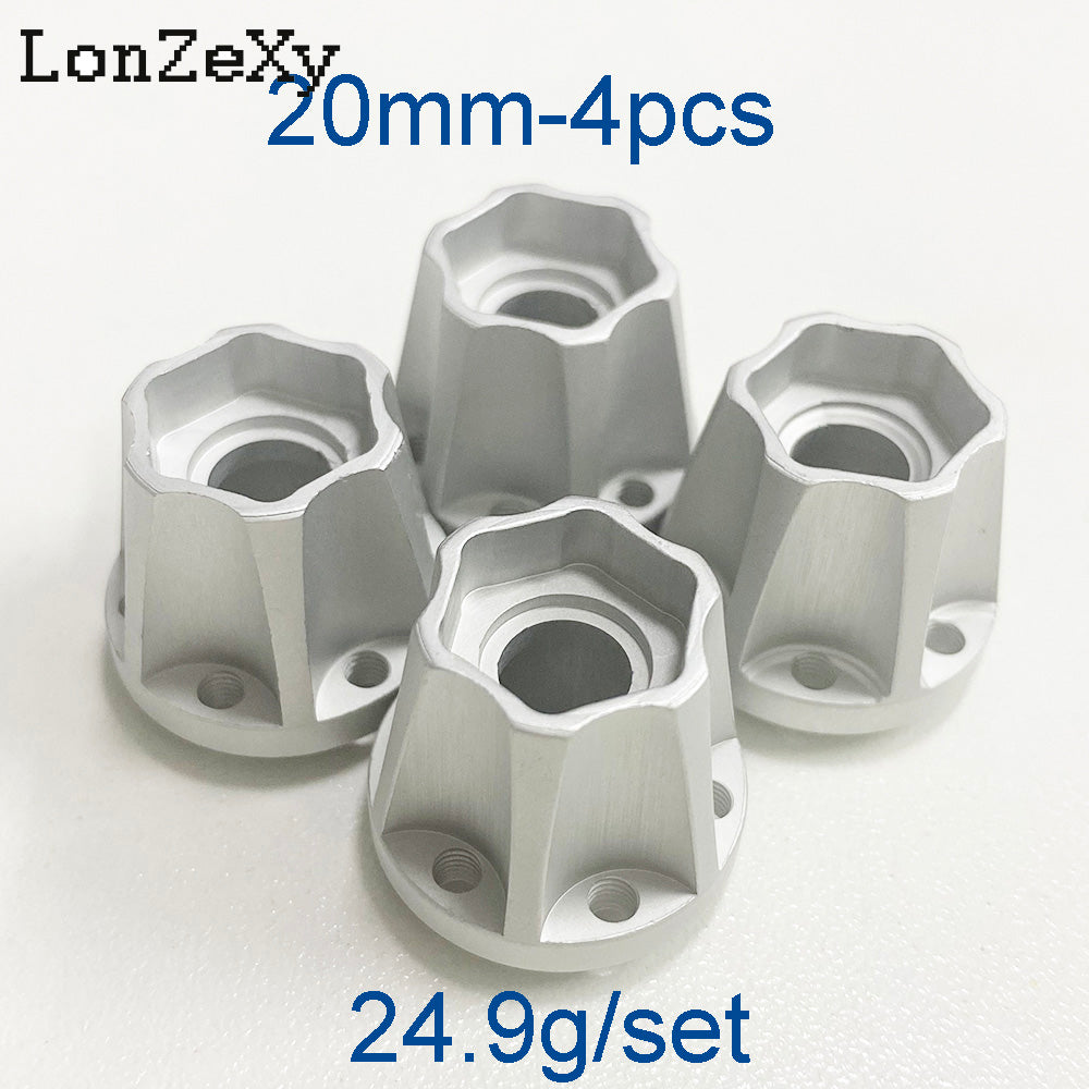 LONZEXY Metal Adapters Hex for 1.9inch 2.2inch Wheel Rim 4Pcs for Scx10 Trx4 Wraith