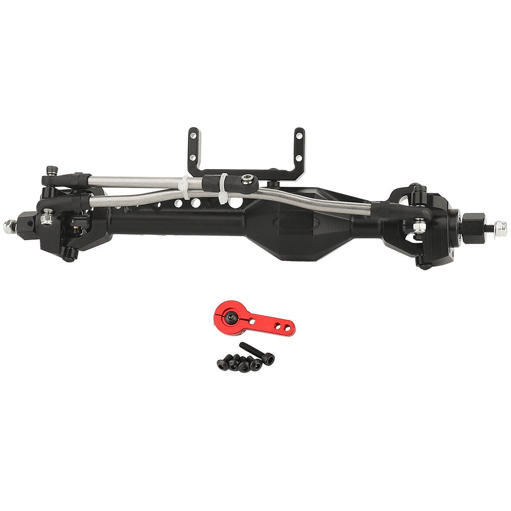 LonZeXy Metal Straight Front Rear Axle Assembly For SDM 1/10 RC Crawler Axial SCX10 III, RC Car Upgrade Replacement Parts