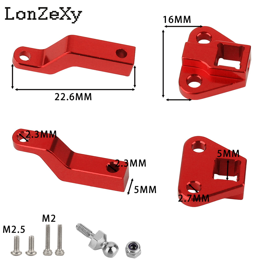 LONZEXY Aluminum Trailer Tow Hitch with Brass Ball for 1/18 TRX4M