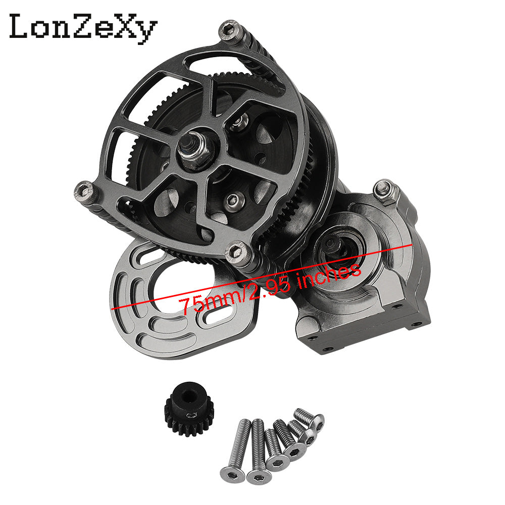 LONZEXY Metal Transmission Gearbox+Motor for SCX10