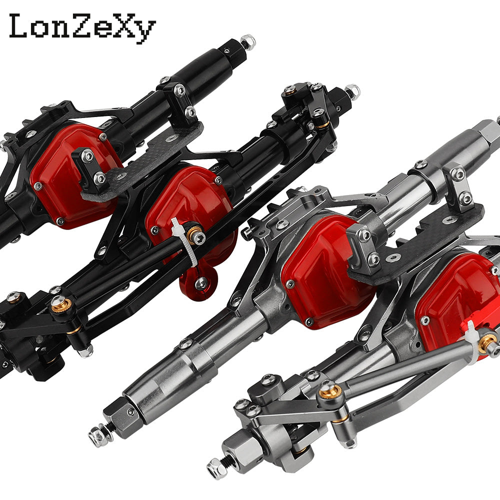 LONZEXY Aluminum  Complete Axle Set + Enhanced Axle Shaft for SCX10