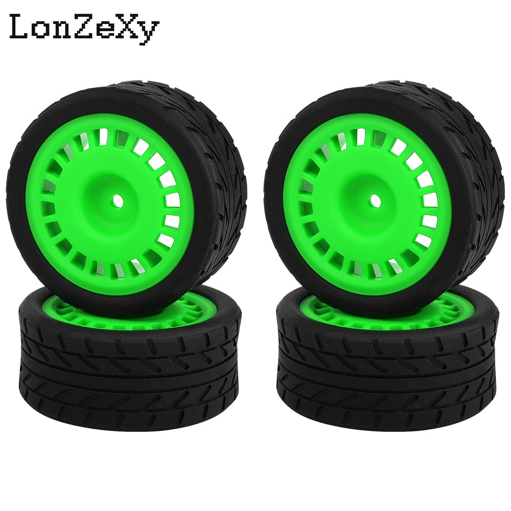 Lonzexy 1/10 Scale Hard Plastic RC Drift Tires For Traxxas 4 Tec 2.0 Tamiya TT01 XV01 Kyosho WR8 Sakura WLtoys HPI
