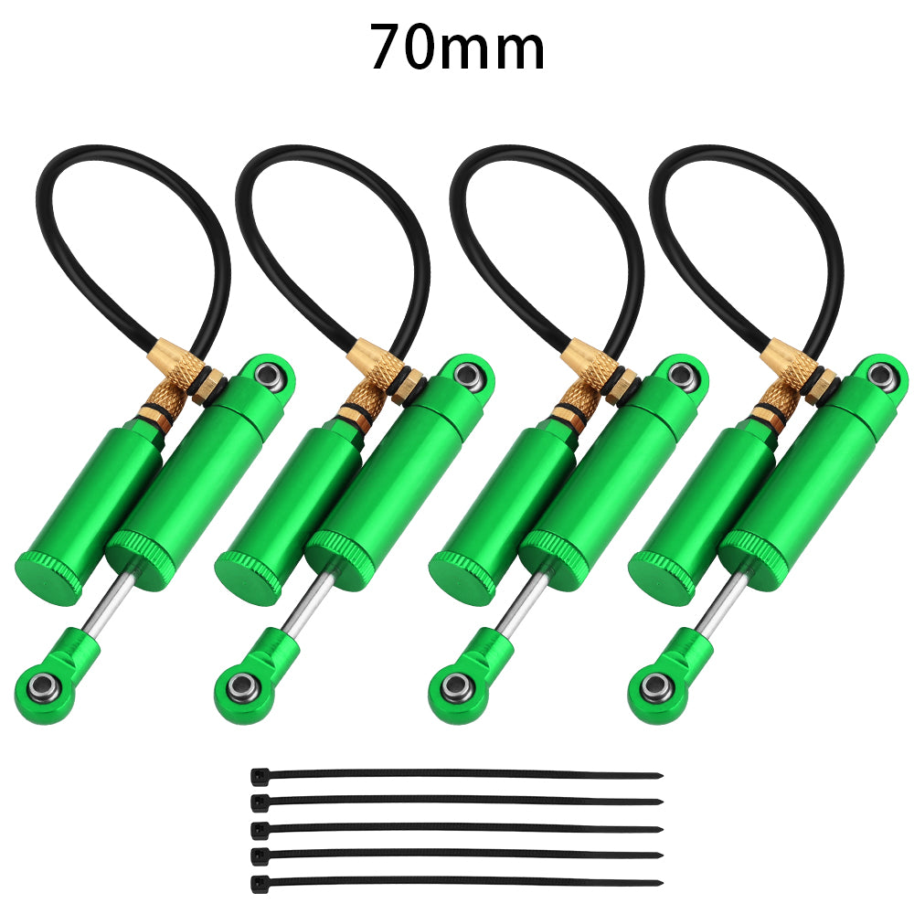 LonZeXy 4PCS Remote Reservoir Negative Pressure Shock Absorber 70/80/90/100/110mm Oil Damper For Axial SCX10 TRX4 TRX6 Wraith 1/10 RC Crawler Upgrade Parts