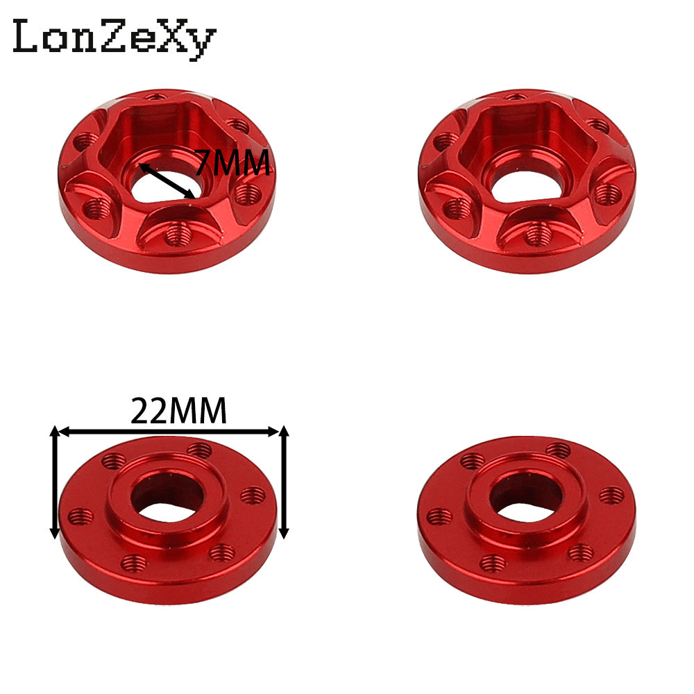 LONZEXY Metal Adapters Hex for 1.9inch 2.2inch Wheel Rim 4Pcs for Scx10 Trx4 Wraith
