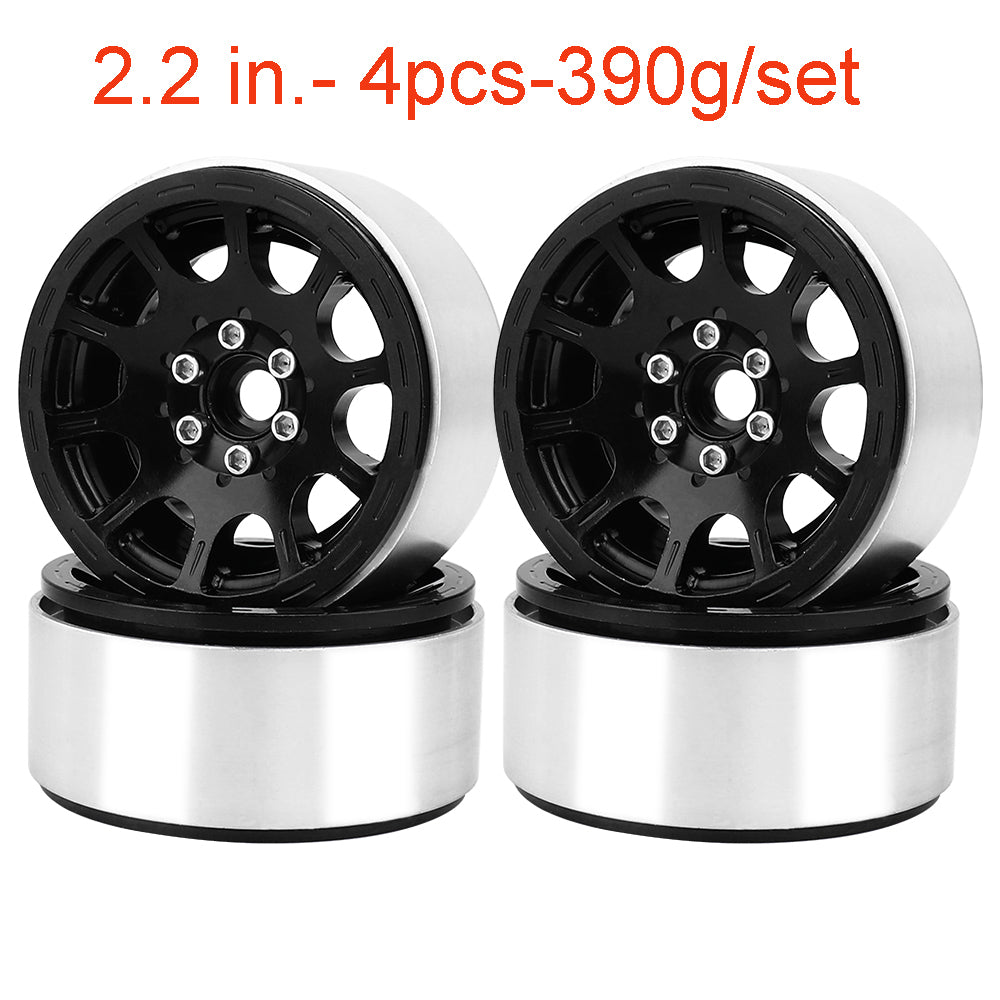 LonZeXy 2.2 Inch CNC Aluminum Beadlock Wheel Rims 97.7g For 1/10 RC Crawler, Replacement Wheel Hub For SCX10 TRX4