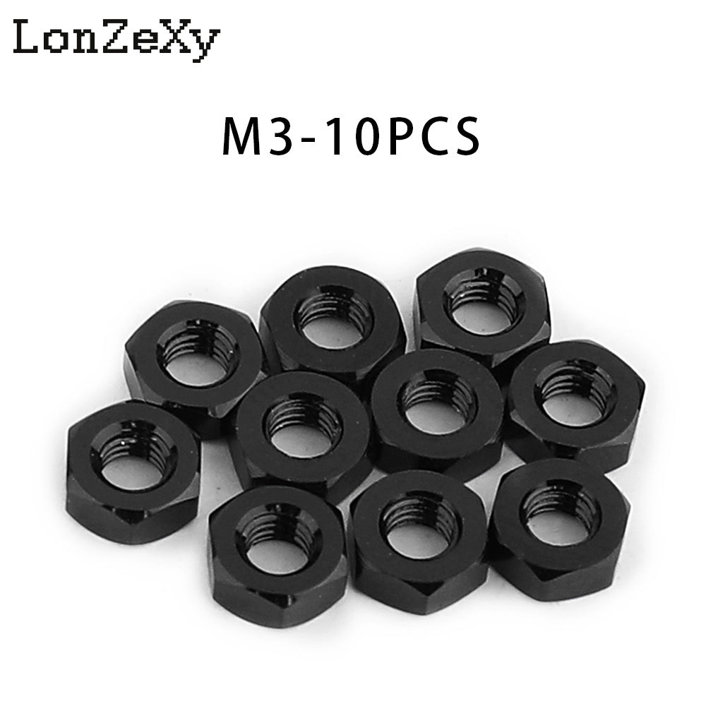 LONZEXY Hex Nut Stainless Steel 304(18-8) Metric Hexagon Nut 100 pcs