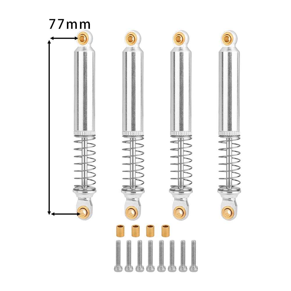LomZeXy 4PCS Oil Shock Absorber 53/59/65/71/77mm Adjustable Damper For Traxxas TRX4M 1/18 RC Crawler Aluminum Suspension Upgrade Parts