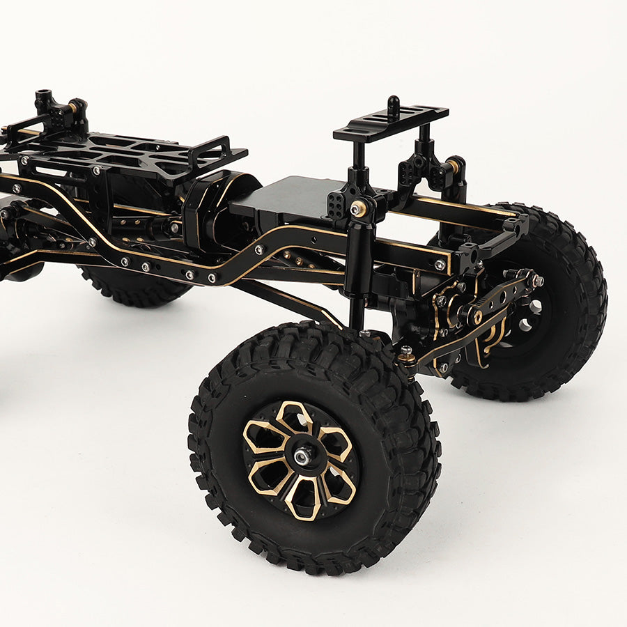 LonZeXy 1/18 1/24 RC Crawler Brass Wheel Rims 4Pcs Black Gold Heavy Weight Wheel Hub RC Model Upgrade Parts