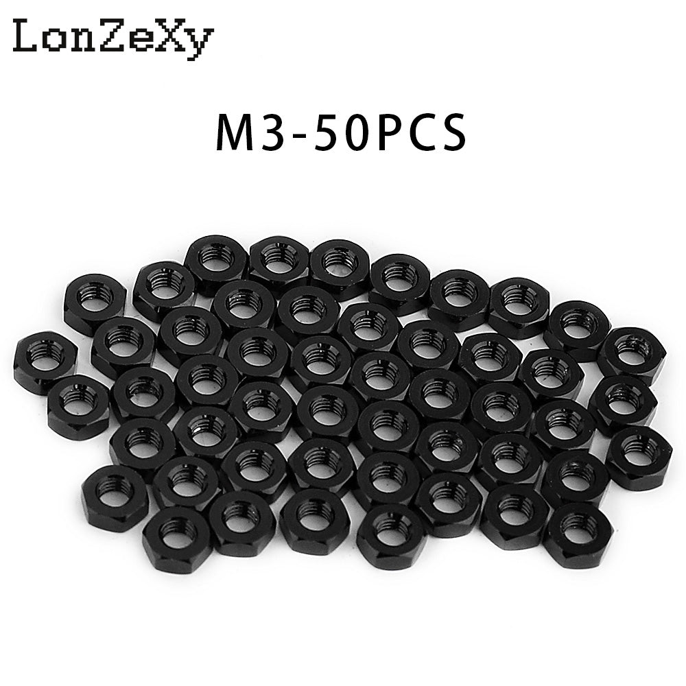 LONZEXY Hex Nut Stainless Steel 304(18-8) Metric Hexagon Nut 100 pcs