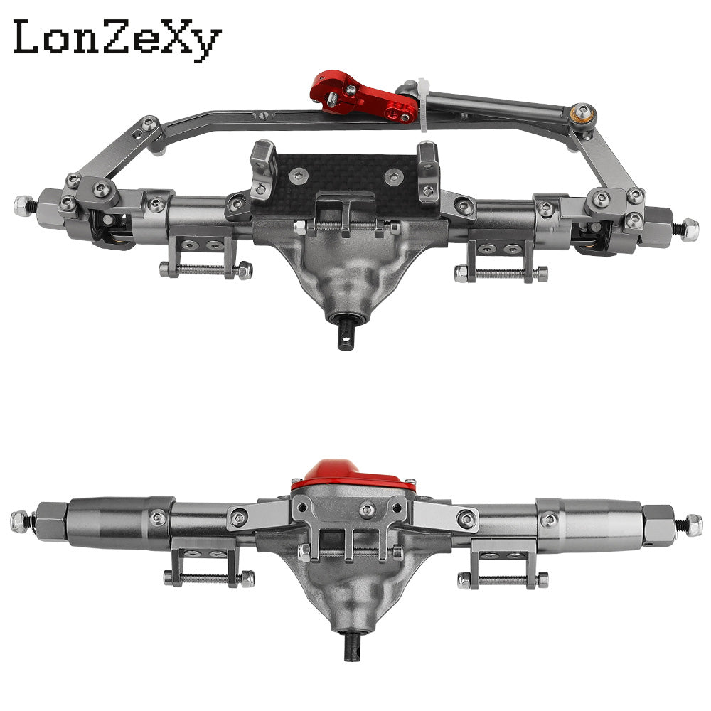 LONZEXY Aluminum  Complete Axle Set + Enhanced Axle Shaft for SCX10