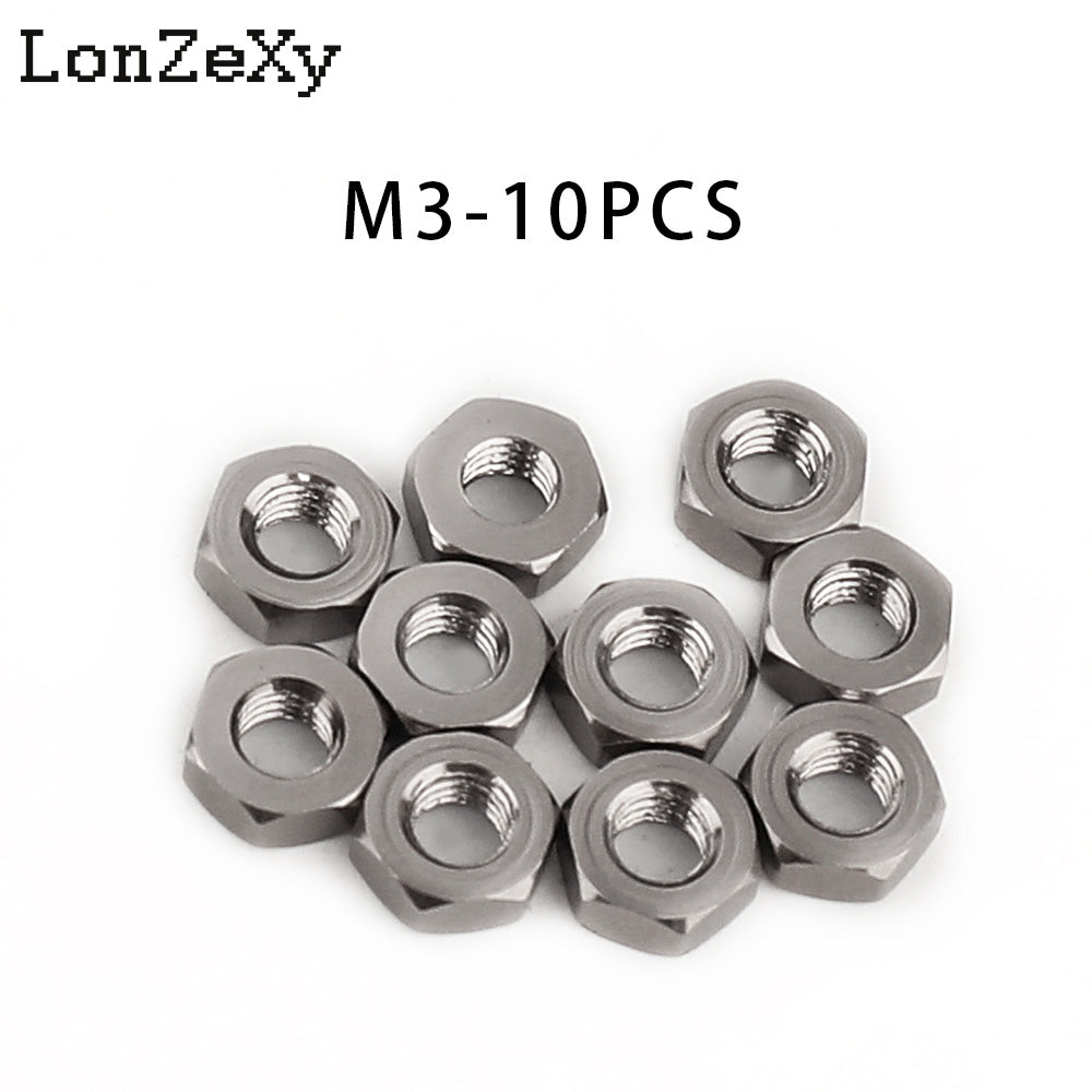 LONZEXY Hex Nut Stainless Steel 304(18-8) Metric Hexagon Nut 100 pcs